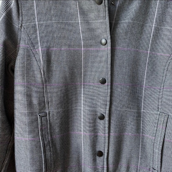 Who What Wear Plaid gingham print bomber jacket S - Picture 5 of 6
